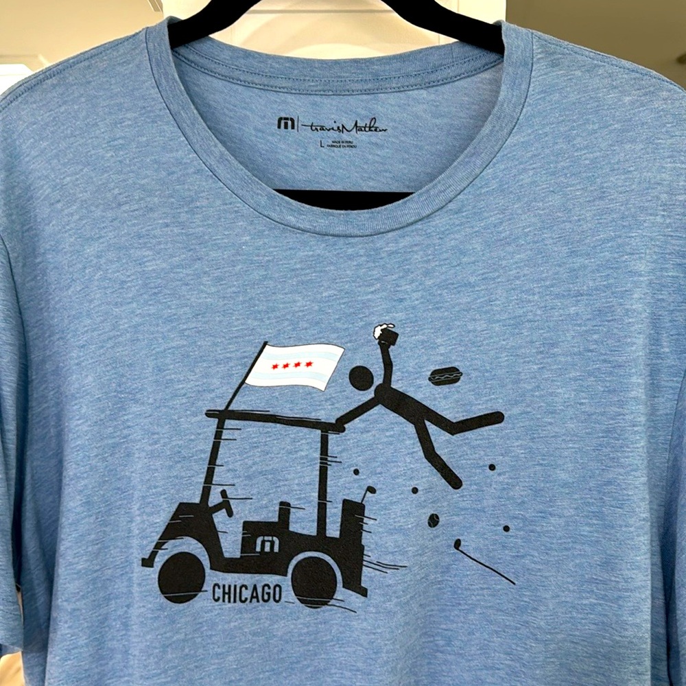 Travis Mathew Men’s Chicago Golf cart T, Size Large